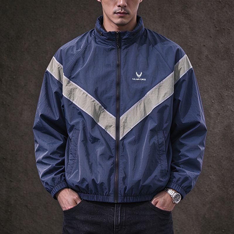 Vintage Windbreaker Nylon - Męska kurtka w stylu vintage, inspirowana