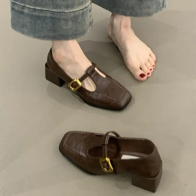 Damskie buty Mary Jane z kwadr – Vintage Fashion Dresses recenzja i cena
