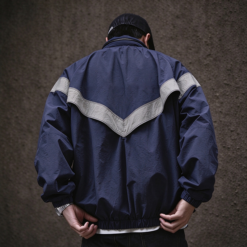 Męska kurtka w stylu vintage,  – Vintage Windbreaker Nylon recenzja i cena